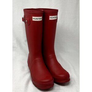 Hunter Original Kids Waterproof Rubber Rain Boots Military Red Boys 3/Girls 4